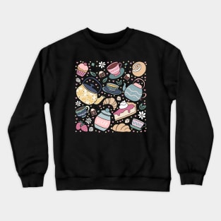 Cute tea party a fun tea time pattern Crewneck Sweatshirt